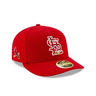 Red St. Louis Cardinals Hat - New Era MLB 2021 Spring Training Low Profile 59FIFTY Fitted Caps USA3156428